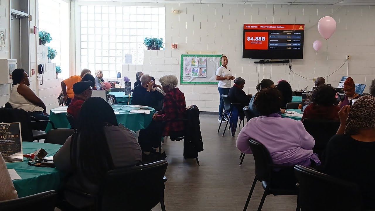Community members participating in a Shielded in Dignity® cyber-safety session in Maryland.